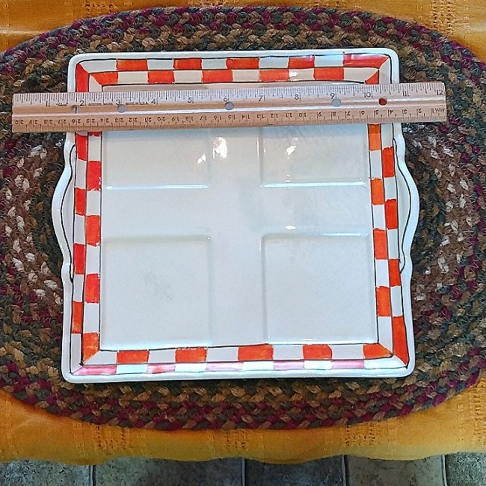 2 FOR $15 BUNDLE SALE! Home Vin. Mid Century Dishes Serveware Green & orange set